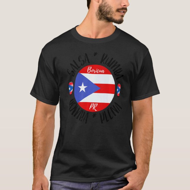 Salsa Plena Bomba Rumba Salsa Dance For Woman Men  T-Shirt (Front)