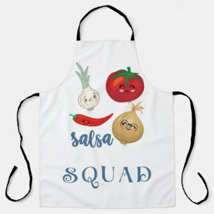 salsa squad Cute food humour quote Funny Apron