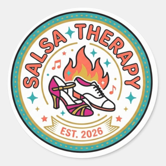 Salsa Therapy Dance Lover Sticker (Front)
