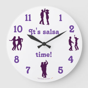 Salsa Time Dance Poses  Wall Clock With Numbers