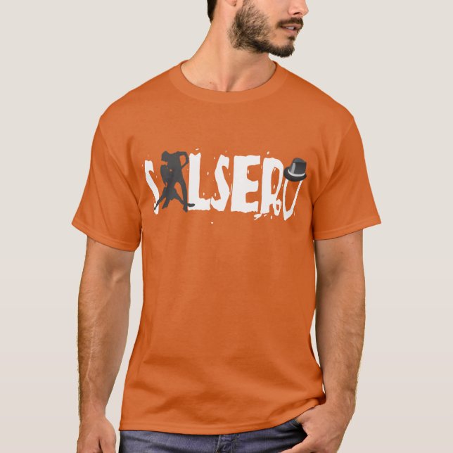 SALSERO T-Shirt with dancing couple & hat (Front)