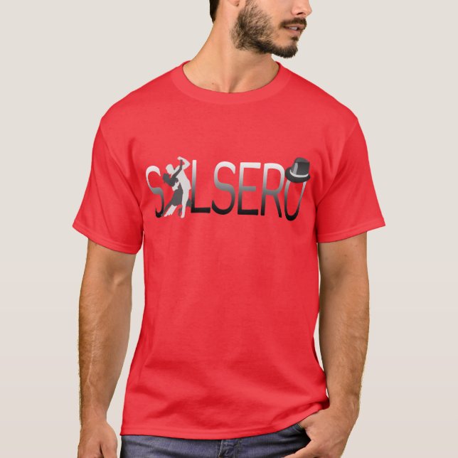 SALSERO T-Shirt with dancing couple & hat (Front)