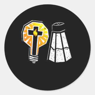 Salt And Light Be Ye Salt Bible Verses Matthew 5 1 Classic Round Sticker