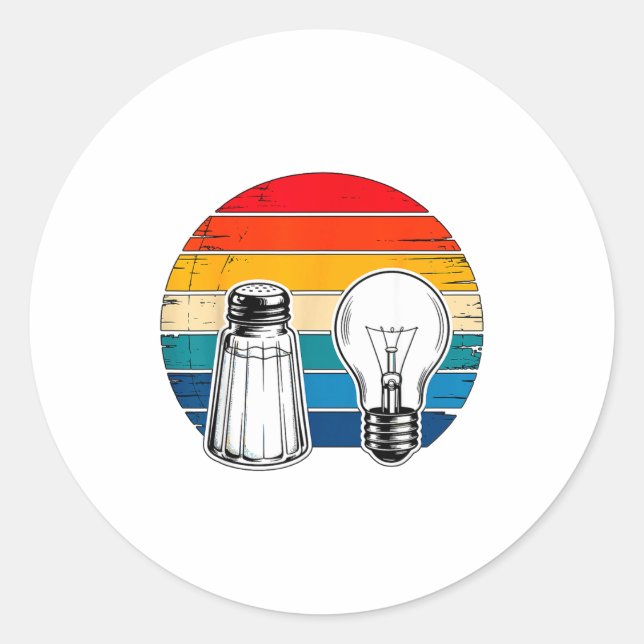 Salt And Light Retro Christian  Classic Round Sticker (Front)
