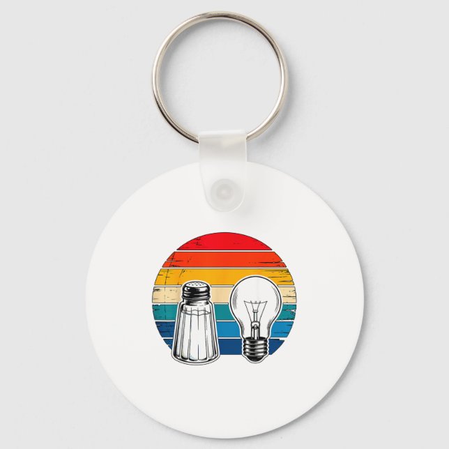 Salt And Light Retro Christian  Key Ring (Front)