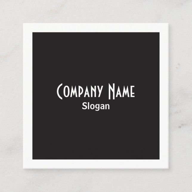 Salt and Pepper Borders and Squares Square Business Card (Front)