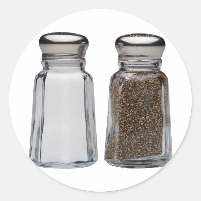 Salt and Pepper Classic Round Sticker (Front)