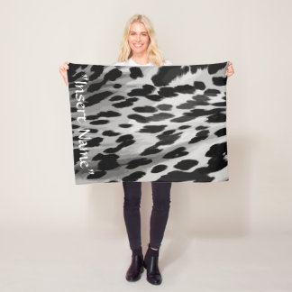 Salt and Pepper Hide Fleece Blanket