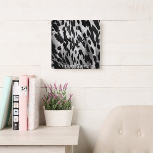 Salt and Pepper Hide Square Wall Clock