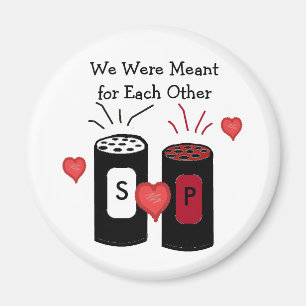 Salt and Pepper Love Design Magnet