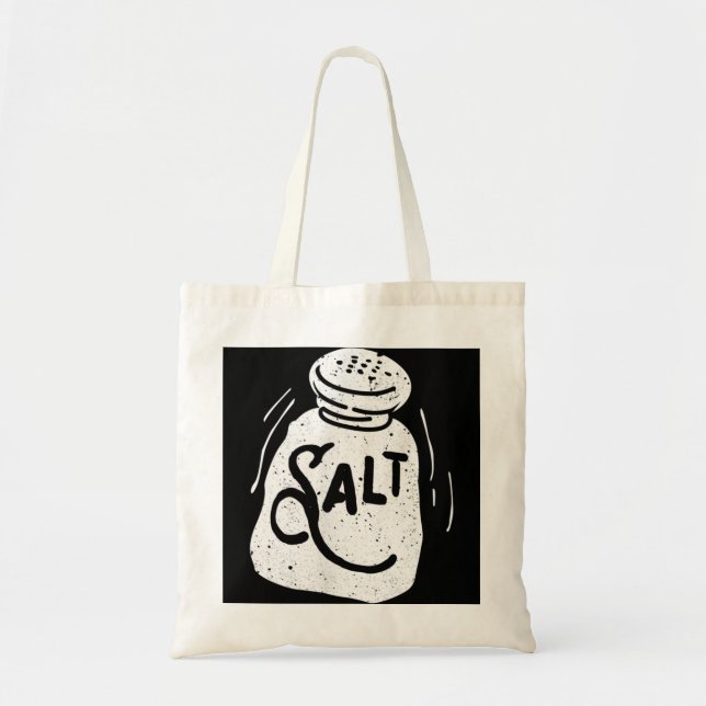 Salt and Pepper' Shaker Matching Halloween Costume Tote Bag (Front)