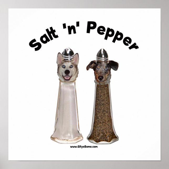 Salt and Pepper Shakers Dogs Poster (Front)