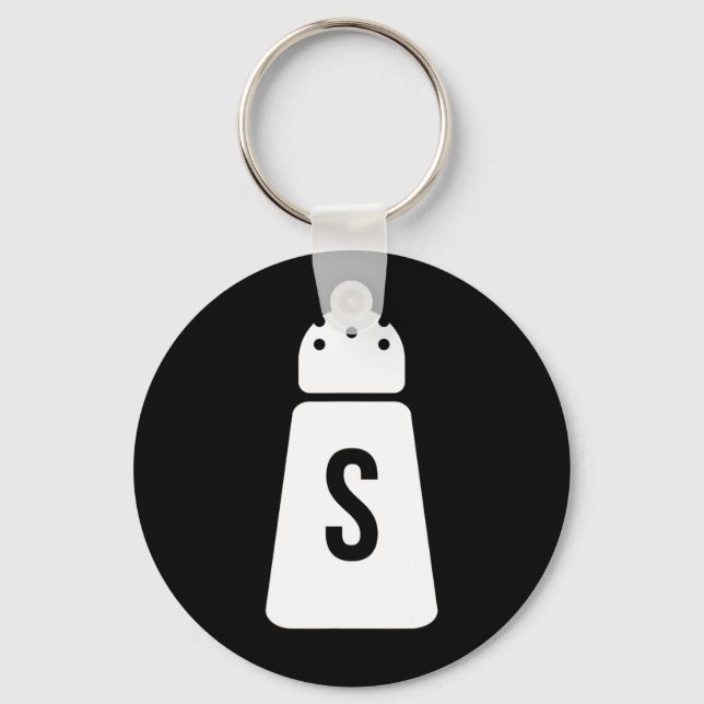 Salt And Pepper Shakers Funny Couple Matching Hall Key Ring (Front)