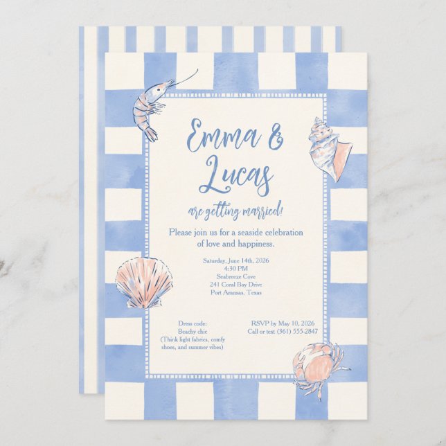 salt and sea invitation (Front/Back)