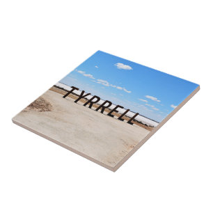 Salt and Sky at Lake Tyrrell Australia Tile