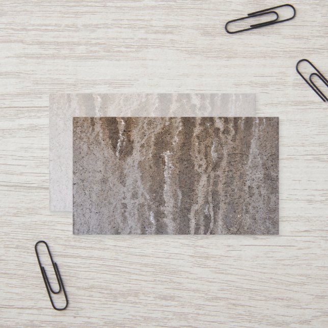 Salt Covered Concrete Wall Print Business Card (Front/Back In Situ)
