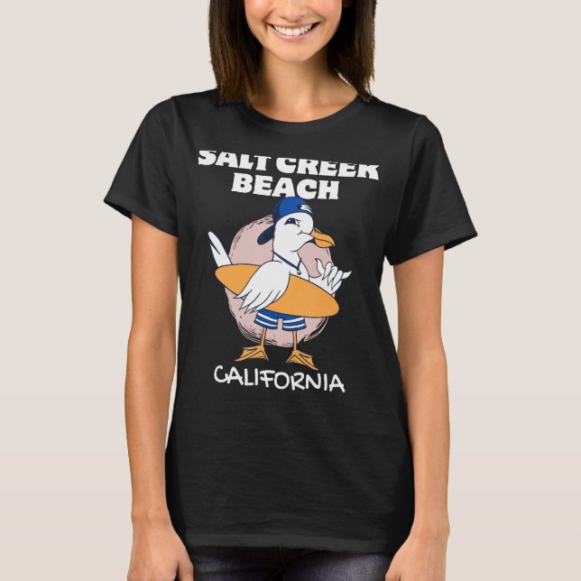 SALT CREEK BEACH CALIFORNIA Surfing Retro Wave Vin T-Shirt (Front)