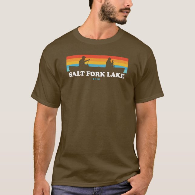 Salt Fork Lake Ohio Canoe T-Shirt (Front)