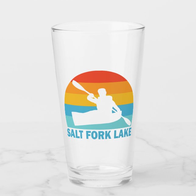 Salt Fork Lake Ohio Kayak Glass (Front)