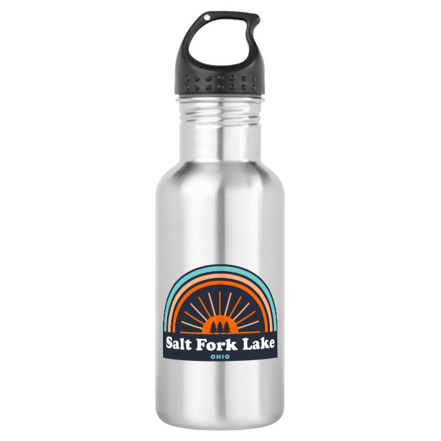 Salt Fork Lake Ohio Rainbow 532 Ml Water Bottle (Front)