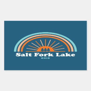 Salt Fork Lake Ohio Rainbow Rectangular Sticker