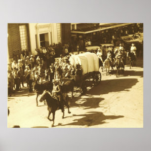 Salt Grass Trail Ride Through Downtown Houston, Tx Poster