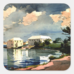 Salt Kettle, Bermuda - Winslow Homer, Square Sticker