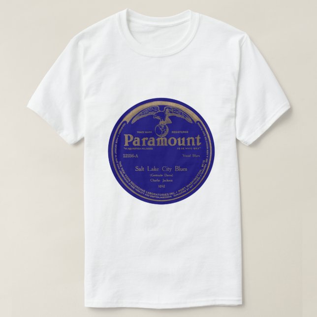 "Salt Lake City Blues" Charlie Jackson PARAMOUNT T-Shirt (Design Front)