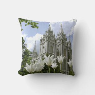 Salt Lake City LDS Temple Throw Pillow