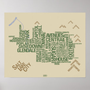 Salt Lake City Neighborhoods: Wasatch Green Poster
