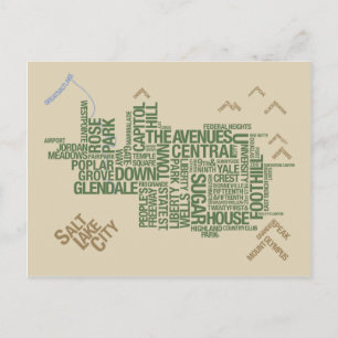 Salt Lake City Postcards: Wasatch Green Postcard
