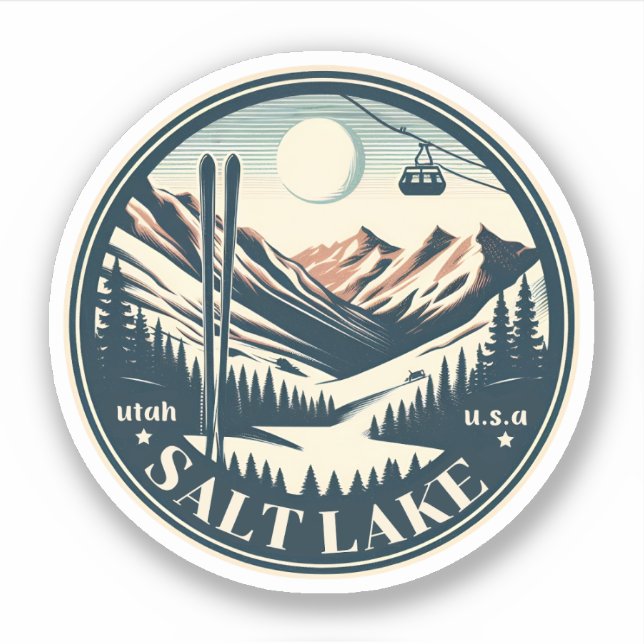 Salt Lake City Ski Resorts Utah skking gifts (Front)