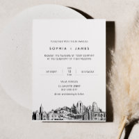 Salt Lake City Skyline Wedding Invitation