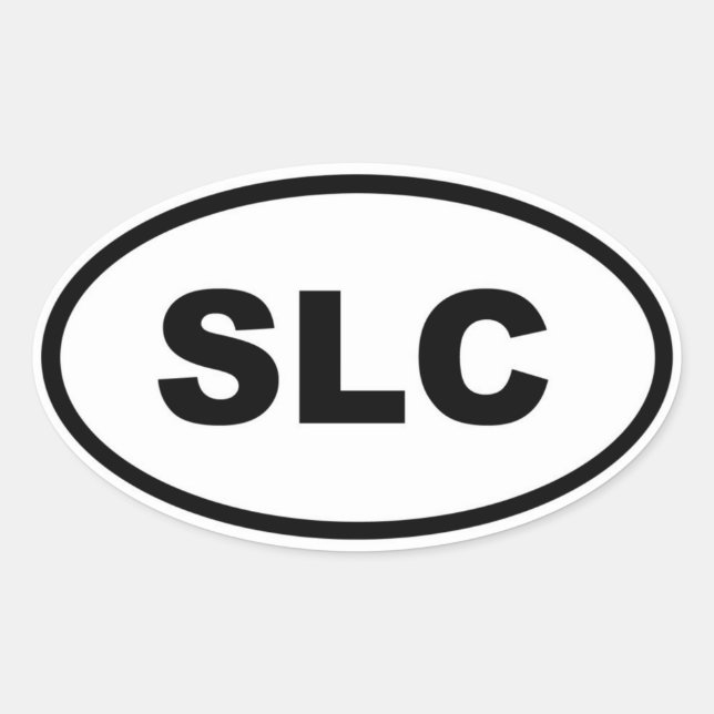 Salt Lake City SLC Oval Sticker (Front)