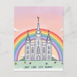 Salt Lake City Temple Holiday Postcard