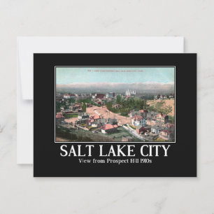 Salt Lake City UT Panorama View 1910s Postcard