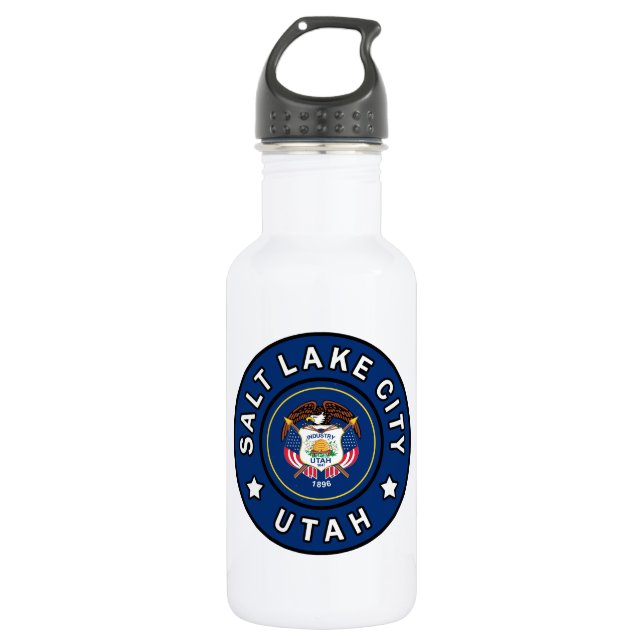 Salt Lake City Utah 532 Ml Water Bottle (Front)