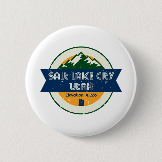 Salt Lake City Utah 6 Cm Round Badge (Front)
