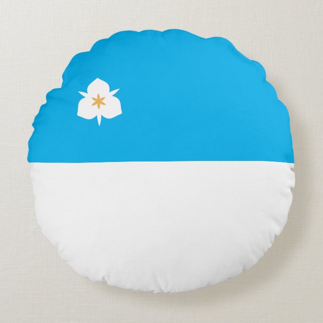 Salt Lake City (Utah) City flag  Round Cushion (Front)