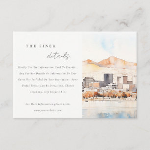 Salt Lake City Utah Landscape Wedding Details Enclosure Card