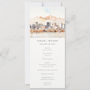 Salt Lake City, Utah Landscape Wedding Program Invitation