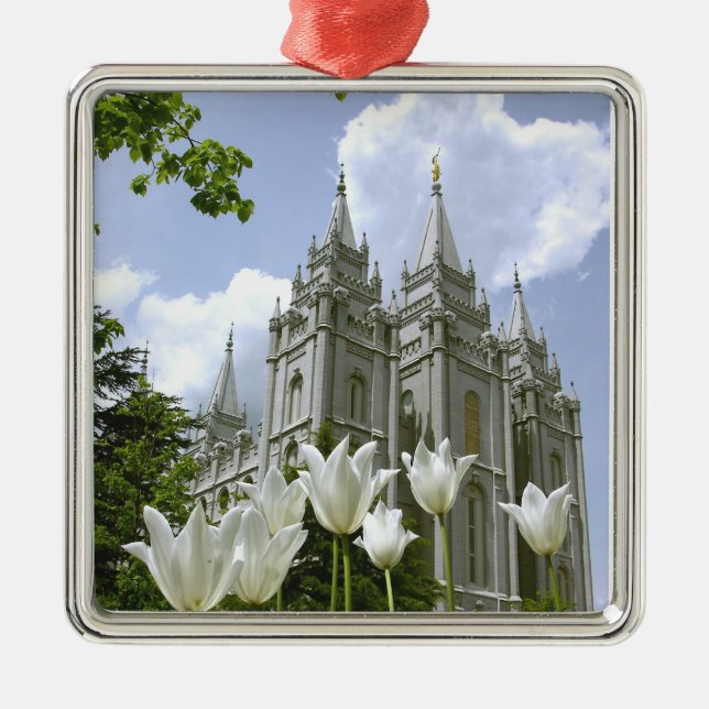 Salt Lake City, Utah, Mormon Temple Metal Tree Decoration (Front)