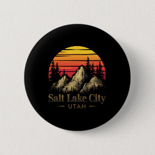 Salt Lake City Utah Mountain Hiking Souvenir Gift 6 Cm Round Badge