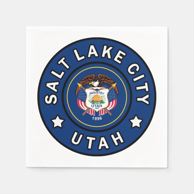 Salt Lake City Utah Napkin (Front)