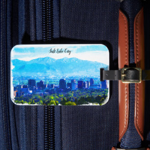 Salt Lake City Utah Panorama View Luggage Tag