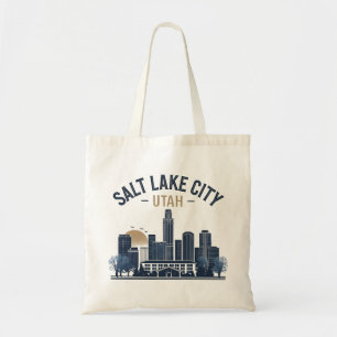 Salt Lake City Utah retro vintage Travel Tote Bag
