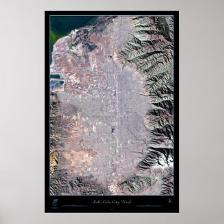 Salt Lake City, Utah satellite poster
