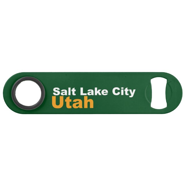 Salt Lake City, Utah Speed Bottle Opener (Back Horizontal)