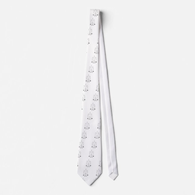 salt lake city utah temple simple modern tie (Front)