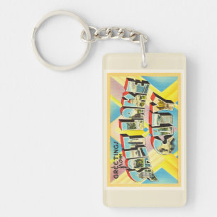 Salt Lake City Utah UT Old Vintage Travel Souvenir Key Ring